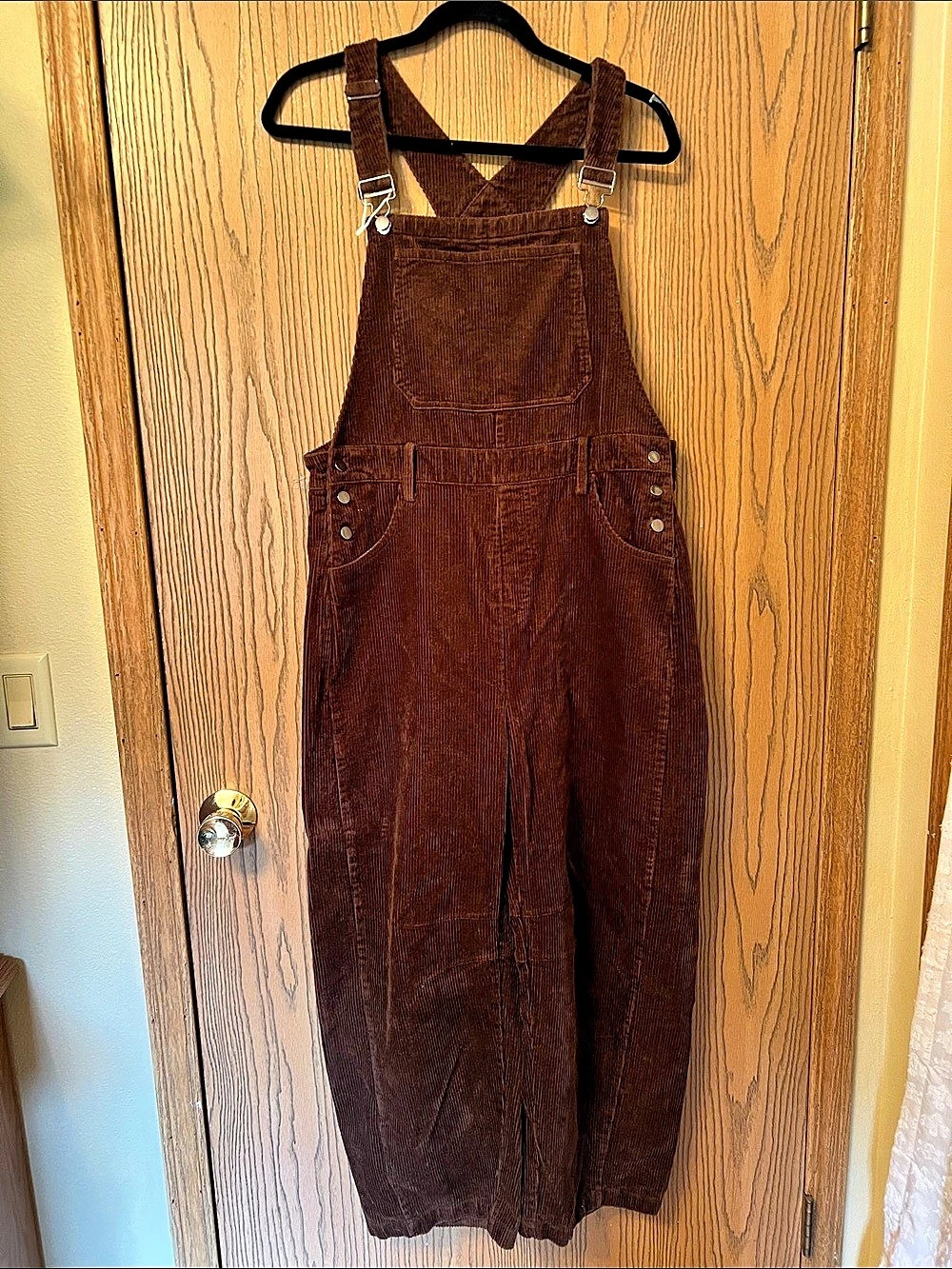 Women’s Bartel Brown Corduroy Overalls Size Large